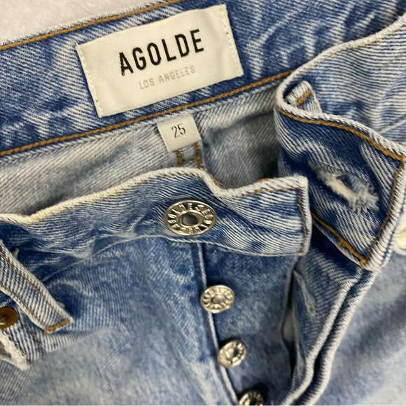 Agolde Riley Button Fly High Waisted Jeans 25 - Picture 3 of 10